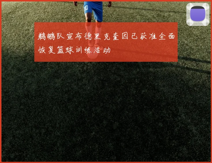 鹈鹕队宣布德里克奎因已获准全面恢复篮球训练活动